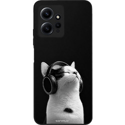 Sonique Men's Edition Θήκη με Σχέδιο «Audio Kitten - White» (Xiaomi Redmi Note 12 4G)
