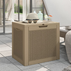 vidaXL Μπαούλο Αποθήκευσης Κήπου Αν. 55,5x43x53 εκ Πολυπροπυλένιο - Καφέ