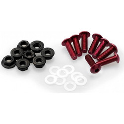 Puig Kit 6 Ανταλλακτικών Ανοδιωμένων Βιδών M5 για Ζελατίνες με Silentblocks Red 0957R