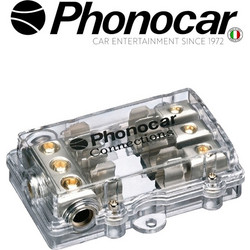 PHONOCAR 04.488 Ασφαλειοδιανομεας 3 Εξοδων 10X38mm Nickel