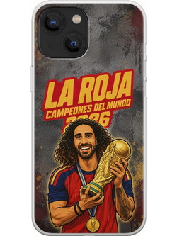 Θήκη La Roja Campeones del Mundo - Marc Cucurella iPhone 13 Flexible TPU (Διάφανη Σιλικόνη)