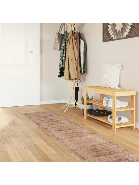 vidaXL Χαλί Runner MARSA Δασώδες Πολυέστερ και PVC - λευκός, 50-x-300-εκ