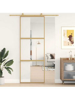vidaXL Πόρτα Εσωτερική Συρόμενη Γυάλινη 76x205cm 155148