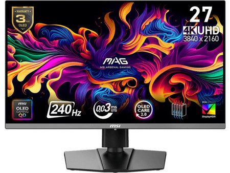 MSI MAG 272UP X24 QD-OLED HDR Gaming Monitor 26.5" 3840x2160 4K UHD 240Hz 0.03ms