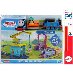 Fisher-Price Παιχνιδολαμπάδα Thomas The Train Tόμας Πίστα & Σταθμός Επισκευών Με την Κάρλι & την Σάντι