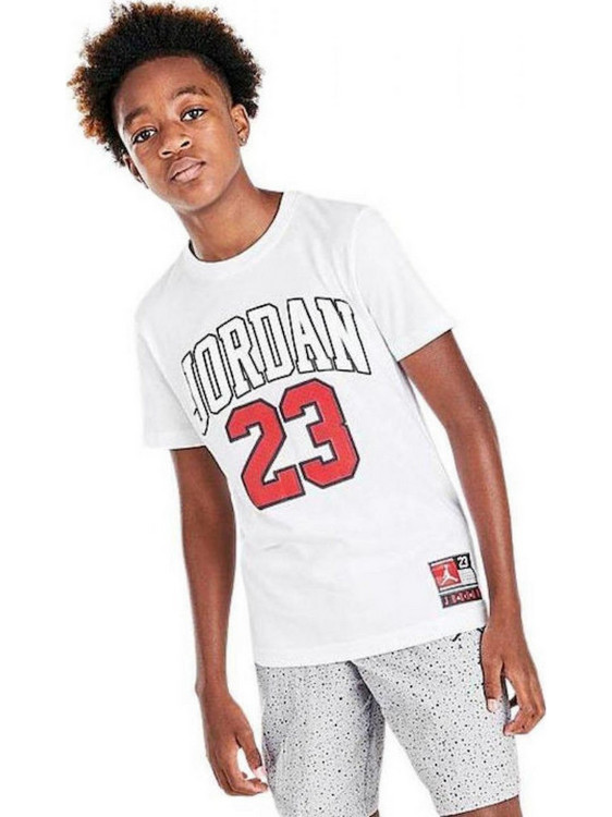 Jordan Practice Flight Παιδικό T-Shirt Κοντομάνικο Λευκό 95A088-001