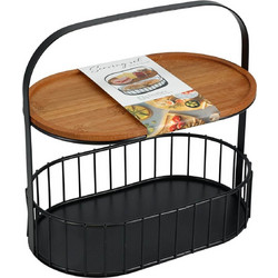 Εταζέρα Excellent Houseware με 2 επίπεδα και διαστάσεις 24x15x25cm - Black 210001640