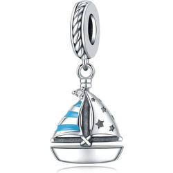 Ασημένιο 925 Charm Ιστιοπλοϊκό με Λεπτομέρειες (C1372)