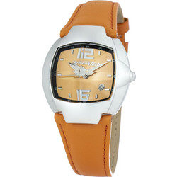 Chronotech Γυναικείο Ρολόι με Πορτοκαλί Δερμάτινο Λουράκι CT7305M-03