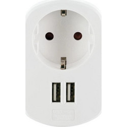 Schwaiger Φορτιστής Χωρίς Καλώδιο με 2 Θύρες USB-A Λευκός (LAD240532) LAD240532