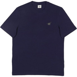 HENRY COTTONS T-SHIRT ΠΙΚΕ ΛΑΙΜΟΚΟΨΗ 100%ΒΑΜΒΑΚΙ ΜΕ ΚΕΝΤΗΜΕΝΟ LOGO ΕΜΠΡΟΣ ΚΑΝΟΝΙΚΗ ΓΡΑΜΜΗ