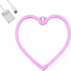 Φωτιστικό ταμπέλα GloboStar Heart ροζ