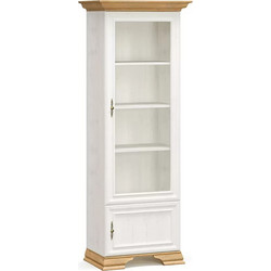 Βιτρίνα Jaden golden oak-λευκό antique 70,5x43x197,5εκ