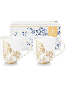 PIP STUDIO - ΣΕΤ/2 ΠΟΡΣΕΛΑΝΙΝΕΣ ΚΟΥΠΕΣ ROYAL WHITE 325ml