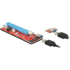 DeLOCK PCI Express X1 - X16 Riser Card 0.6m USB Cable