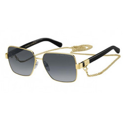 Marc Jacobs MARC495/S J5G/9O Γυναικεία Γυαλιά Ηλίου Τετράγωνα Μεταλλικά Μαύρα με Γκρι Φακό