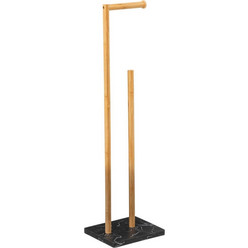 Βάση Χαρτιού Τουαλέτας 5Five με διαστάσεις 22x18x78cm - Μαύρο/Καφέ - FIVE