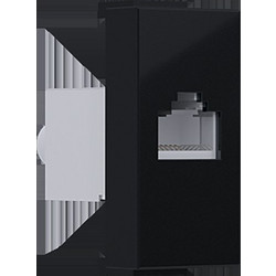 MODYS ΠΡΙΖΑ ΔΙΚΤΥΟΥ ΜΑΥΡΗ ΜΑΤ RJ45 CAT.6A IP20 ΜΕ ΘΩΡΑΚΙΣΗ / 10101312330