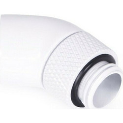 Alphacool Eiszapfen angled adaptor 45 rotatable G1/4 outer thread to G1/4 inner thread Fittings Λευκό 17487