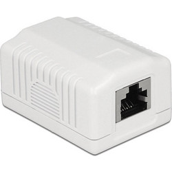 DeLock Εξωτερική Μονή Πρίζα Δικτύου RJ45 σε Λευκό Χρώμα 86196