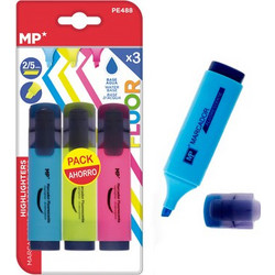 MP MP μαρκαδόρος υπογράμμισης PE488, πάχος μύτης 2-5mm, 3 χρώματα