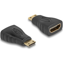 DELOCK DELOCK αντάπτορας mini HDMI σε HDMI 65244, gold plated, μαύρος