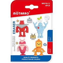 Σετ Γόμες Παιδικές Ρομπότ 4τμχ Motarro MK018-12