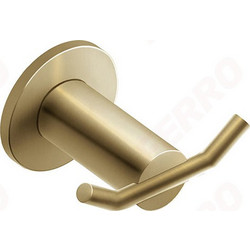 Άγκιστρο Μπάνιου Διπλό Ferro Ciriculus Brushed Gold PVD (ASM06BG)