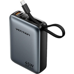 Vention Mini Power Bank USB-C USB-C/USB-A with built-in 20000mAh 45W