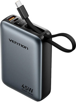 Vention Mini Power Bank USB-C USB-C/USB-A with built-in 20000mAh 45W