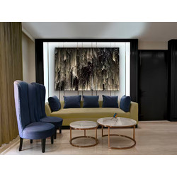 Aurora Boreal 599162 - Εκτυπωμένη Φωτογραφία 180x120 cm σε Tempered Glass Άσπρο Εκρού Μαύρο Πράσινο Χρυσό
