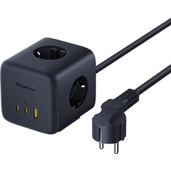 Baseus Πολύπριζο EnerFill FA11 3 x EU Socket και USB / Type-C 67W 1.5m Black