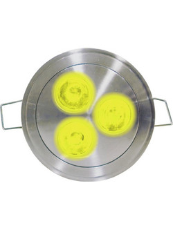 EUROLITE INOX LED 3x1W ΚΙΤΡΙΝΟ LED DL-79-3N YELLOW