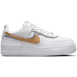 Nike Air Force 1 Γυναικεία Sneakers Flatforms Λευκά Χρυσά DM3064-100