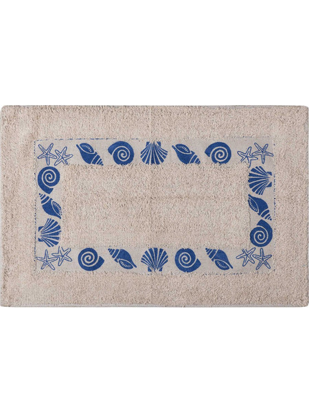 Πατάκι κοχύλι σκέτο (50cm x 80cm) μπλέ SilkFashion