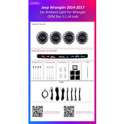 Ατμοσφαιρικός Φωτισμός Jeep Wrangler 2014-2017 oem Ambient Light kit 1:1 l-al-Cp0972