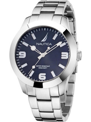 Nautica Ανδρικό Ρολόι με Ασημί Μεταλλικό Μπρασελέ NAPPBF201
