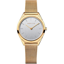 Bering Ultra Slim Γυναικείο Ρολόι με Χρυσό Μεταλλικό Μπρασελέ 17031-334