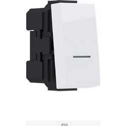 MODYS ΜΠΟΥΤΟΝ ΑΠΛΟ ΛΕΥΚΟ 1 ΣΤ. 1P 10A 250VAC IP20
