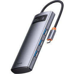 Baseus WKWG070013 USB Hub 3.0 USB-C με 4 Θύρες USB-A / USB-C & Εξωτερική Παροχή Ρεύματος