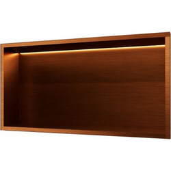Εσοχή τοίχου με φως LED (άνω πλευρά) Imex Oceanic HOR005/ORC Ματ Rose Gold / Χαλκός PVD 63x33x10cm