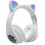 Cat M2 Ενσύρματα & Ασύρματα Bluetooth Ακουστικά Over Ear Λευκά
