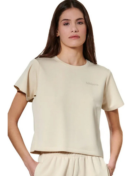 Body Action Modal Straight Cut Γυναικείο T-Shirt Μπεζ