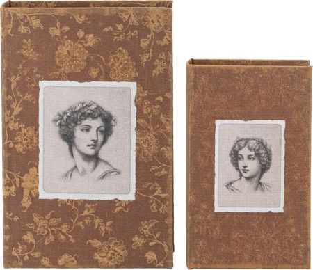 Artekko Book Πολύχρωμα Διακοσμητικά Βιβλία MDF με Αποθηκευτικό Χώρο (17.8x7.6x26.7)cm (12.7x5.1x21.6)cm 2pcs
