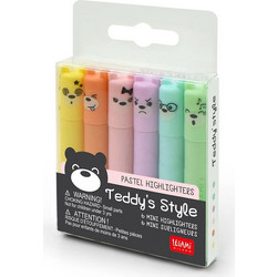 Μαρκαδόροι υπογράμμισης mini pastell σετ 6τεμ Teddy MH0004