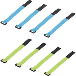 PROPLUS ιμάντες τύπου velcro 480052, 19x2cm, μπλε & πράσινο, 8τμχ