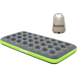 Bestway 15366 Φουσκωτό Στρώμα Ύπνου Μονό με Τρόμπα Χειρός 188x99x22cm Πράσινο