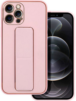 FORCELL LEATHER CASE KICKSTAND FOR IPHONE 12 PRO MAX PINK