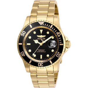 Invicta Pro Diver Ανδρικό Ρολόι με Χρυσό Μεταλλικό Μπρασελέ 26975