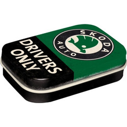 Nostalgic Μεταλλικό κουτάκι με καραμέλες μέντα 15gr Skoda - Drivers Only